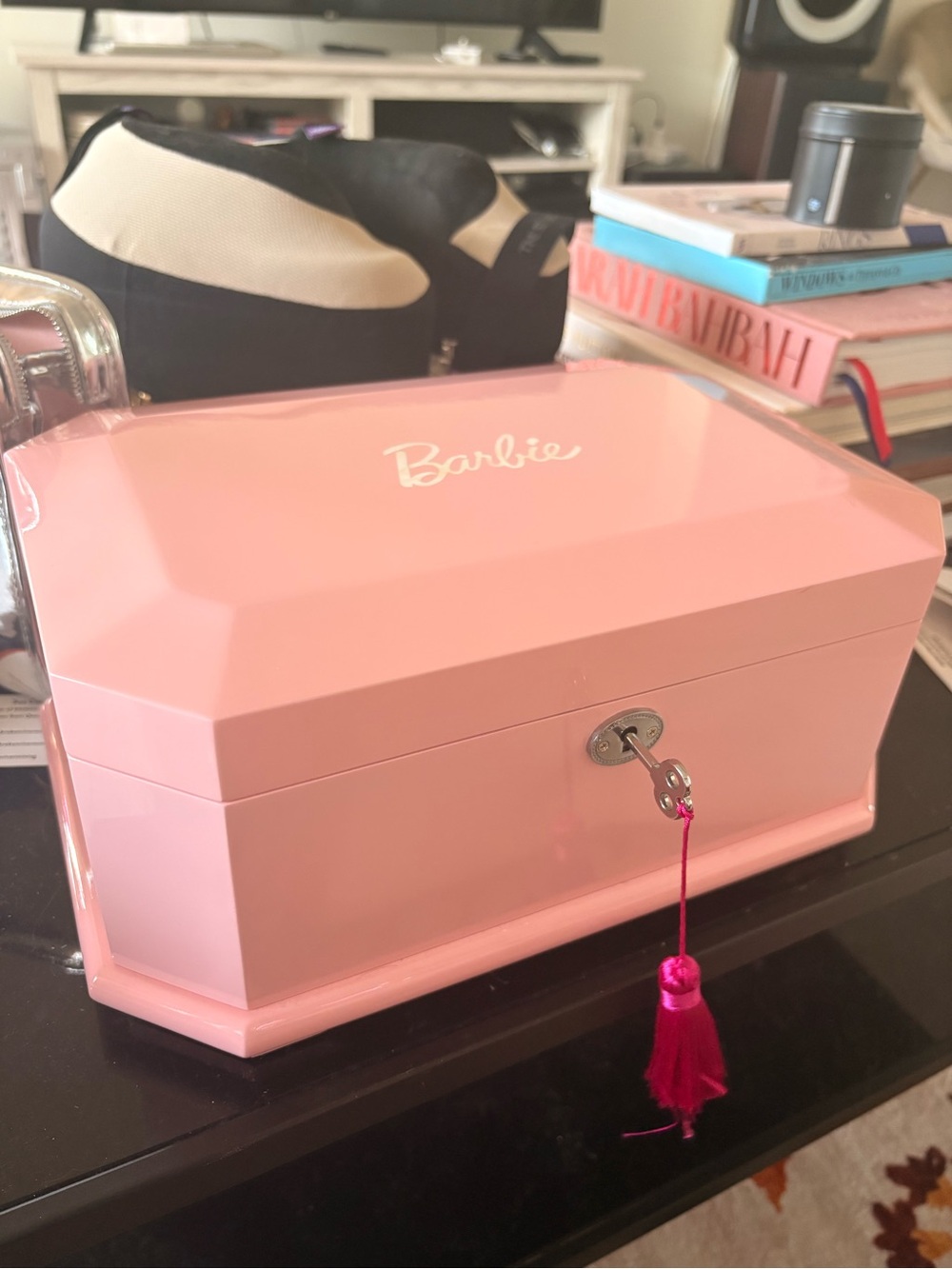 Barbie Pink Jewelry Box with Tassel Lock